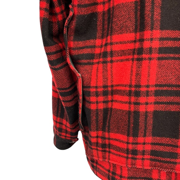 Pendleton 100% Virgin Wool Cruiser Hunting Jacket in Red and Black Plaid Medium - Picture 10 of 11